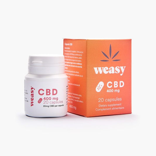 Weasy Capsules de CBD (20 ou 60 x 20mg)