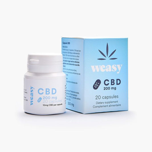 Weasy Capsules de CBD (20 ou 60 x 10mg)